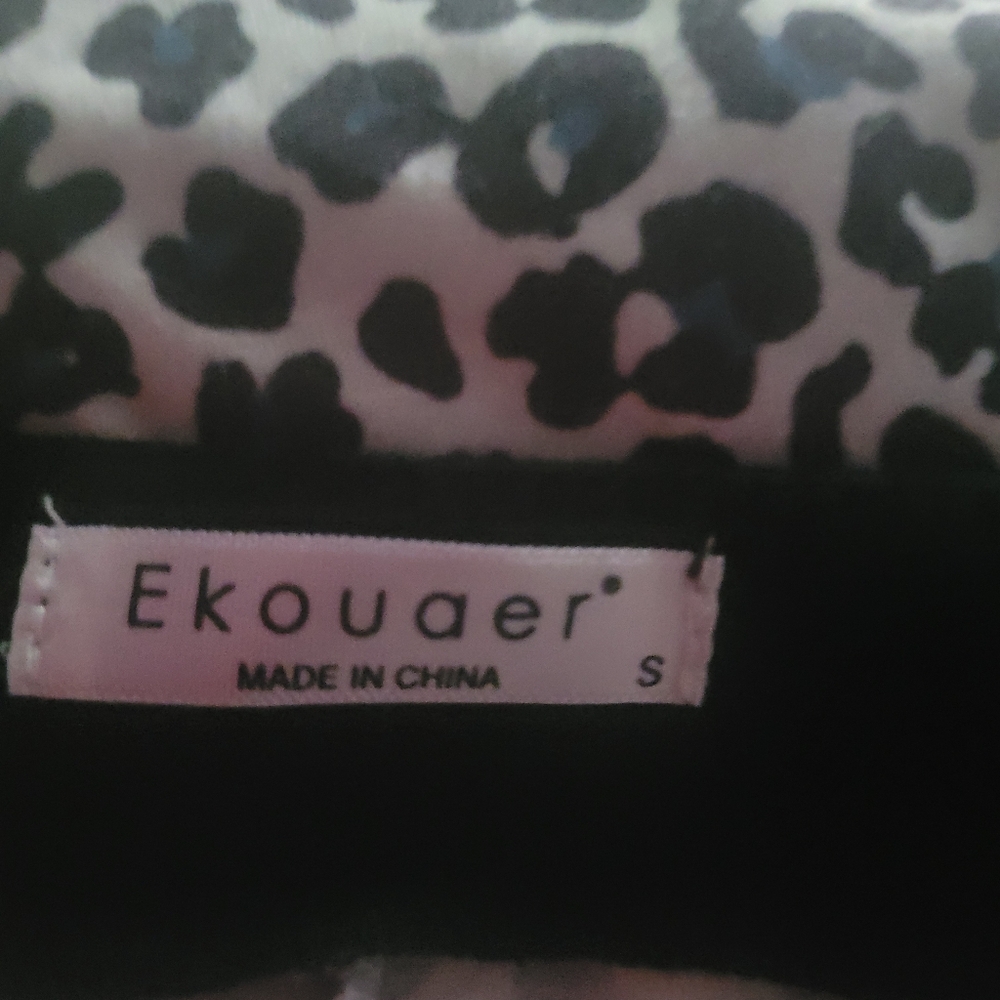 Ekouaer Leopard Print Long Robe Size S - Picture 8 of 11